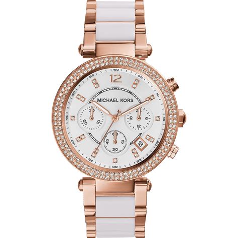 montre michael kors blanche et rose|michael kors watch model nadja.